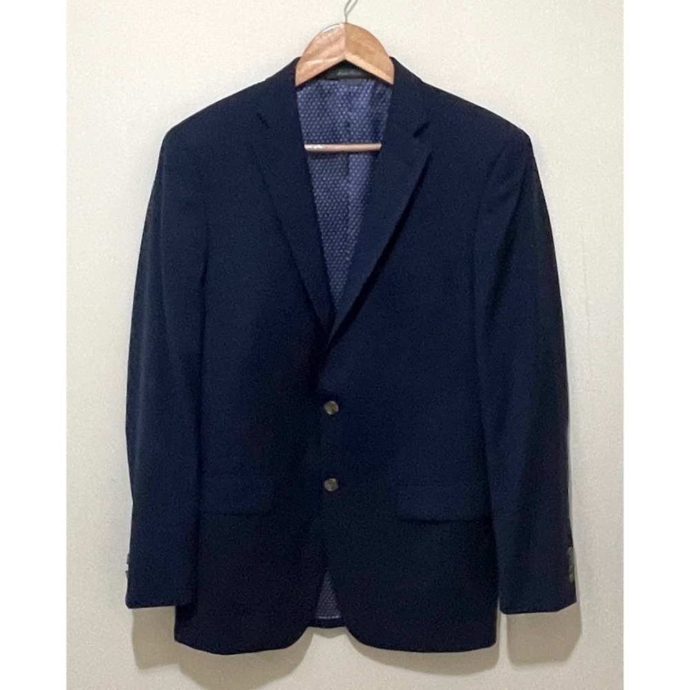 Classic Indichino Custom Navy Blue Men's Blazer, Size 40 R